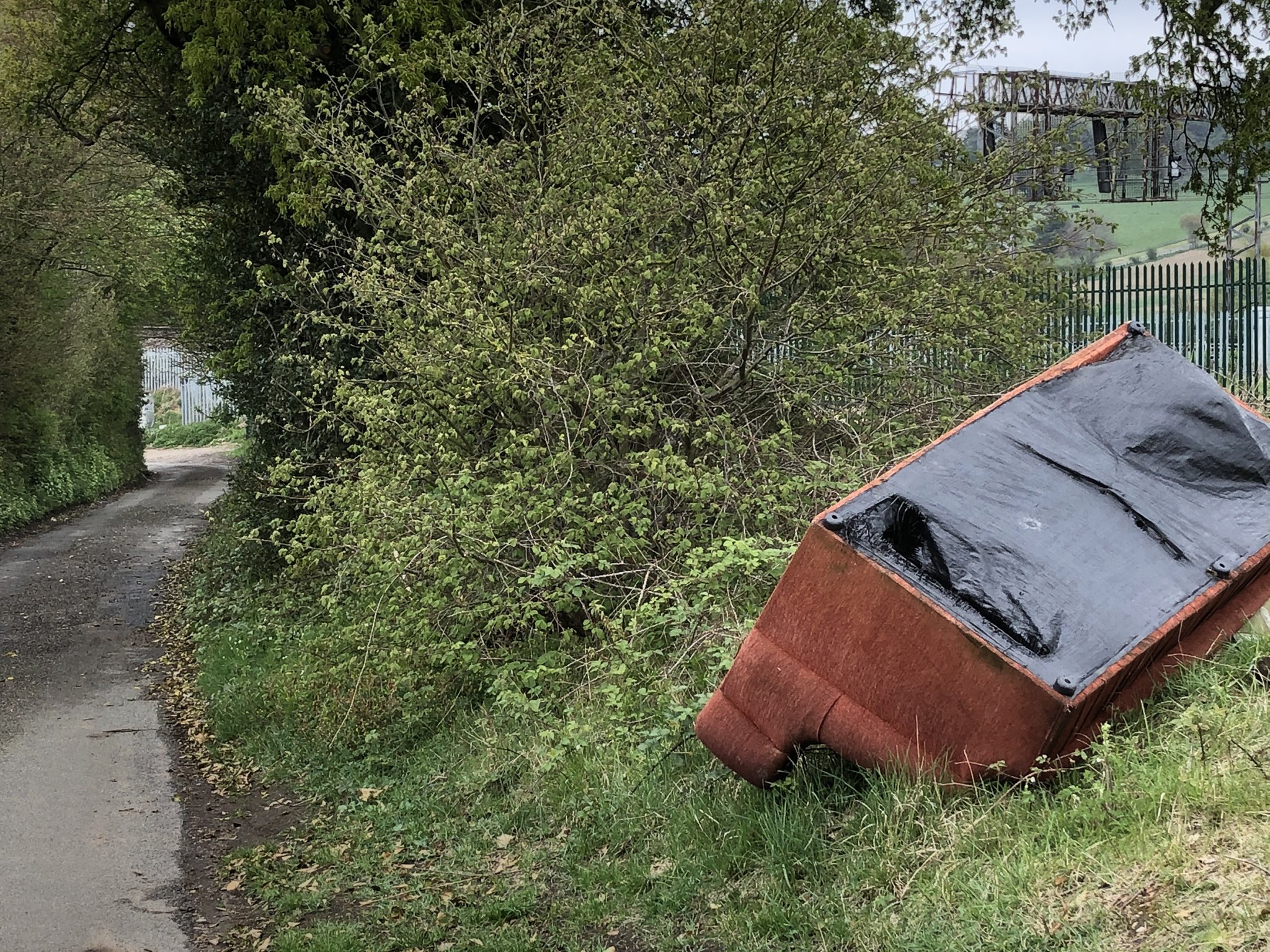 A recent flytip near Harpenden