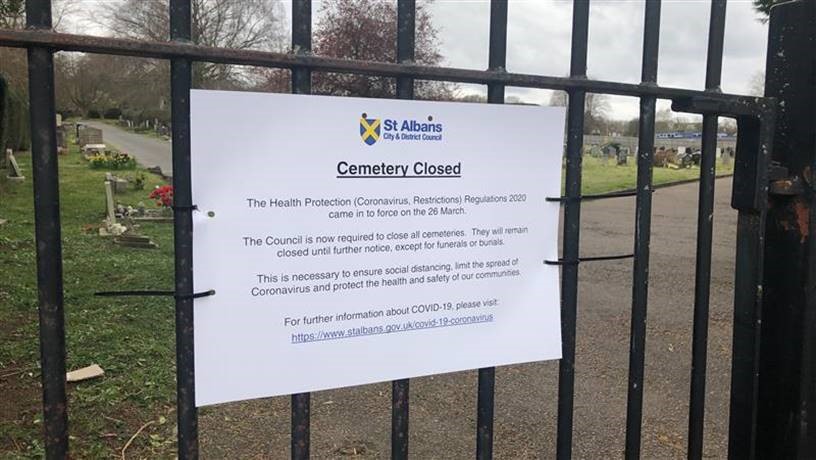 Notice of cemetery closure