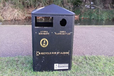 Recycling bins trialled in Verulamium Park