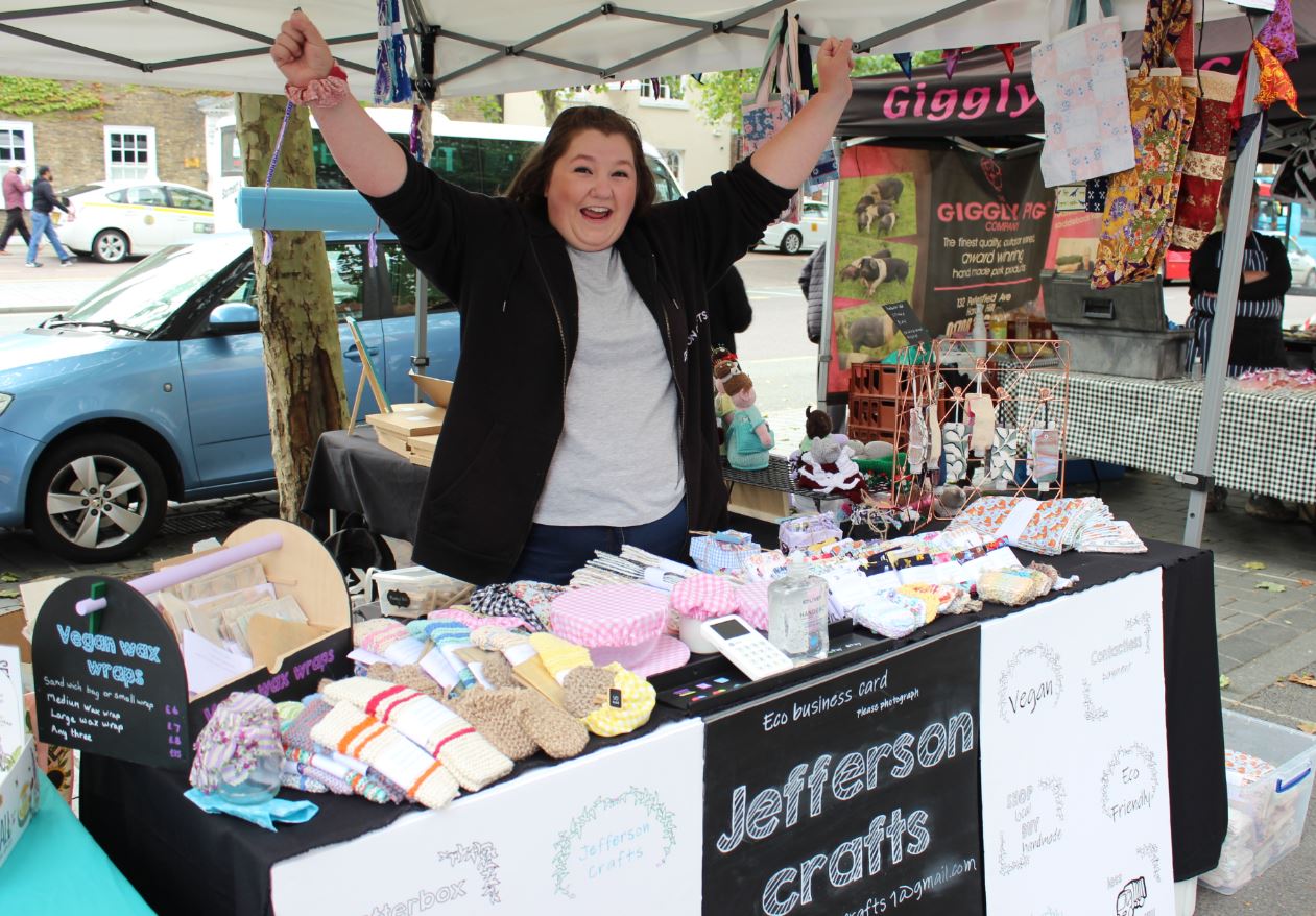 Danni Jefferson at her stall