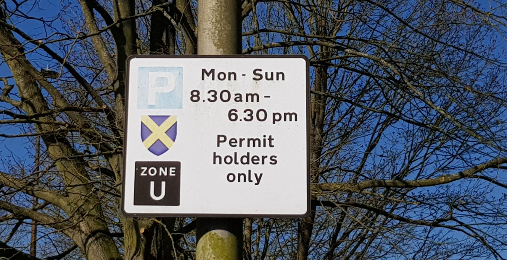 Car parking sign