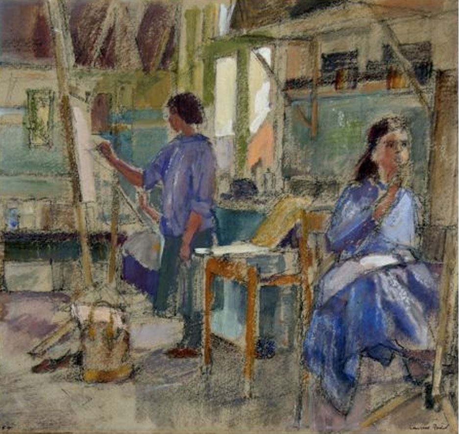 Maurice Field's painting of St Albans Art School in 1957