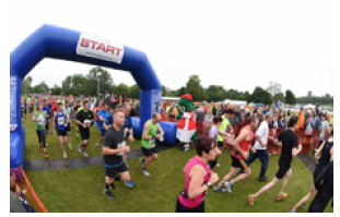 People running in a marathon