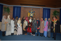 Tiffin members and the St Albans Mayor in the Council Chamber