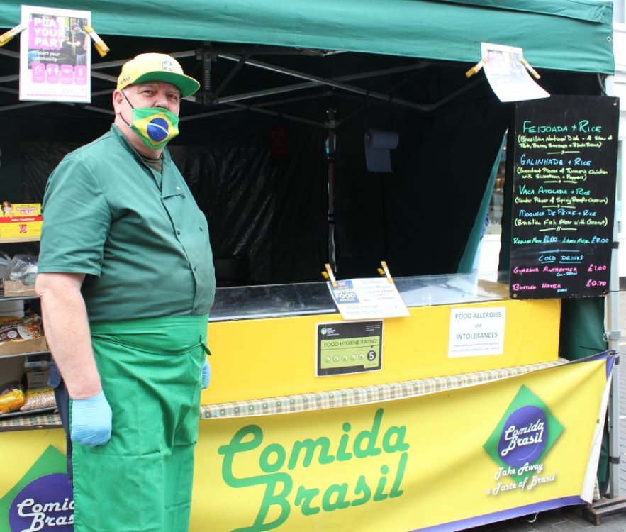 Trader Paul Fulton at his Charter Market stall