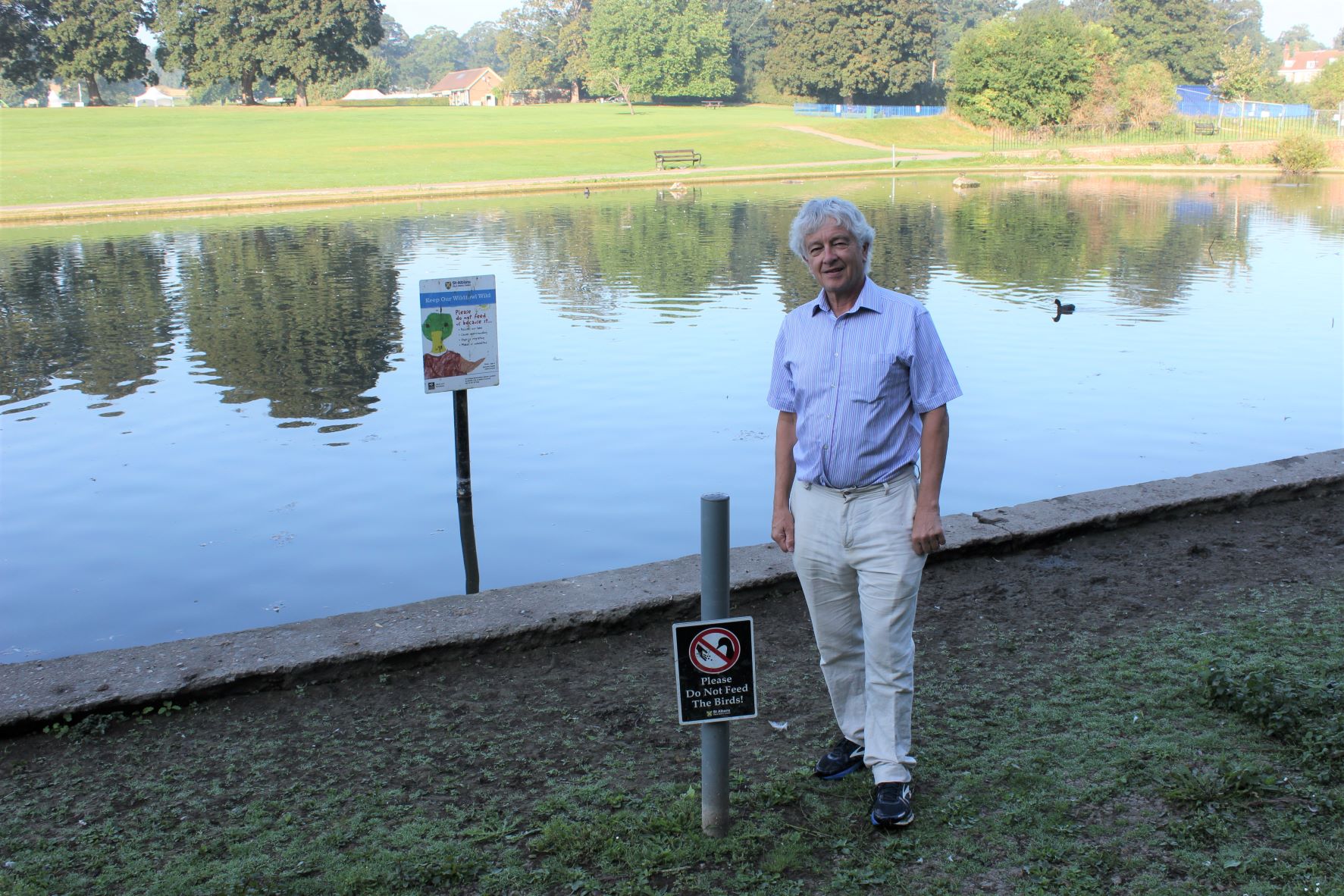 Cllr Rowlands at Verulamium Park