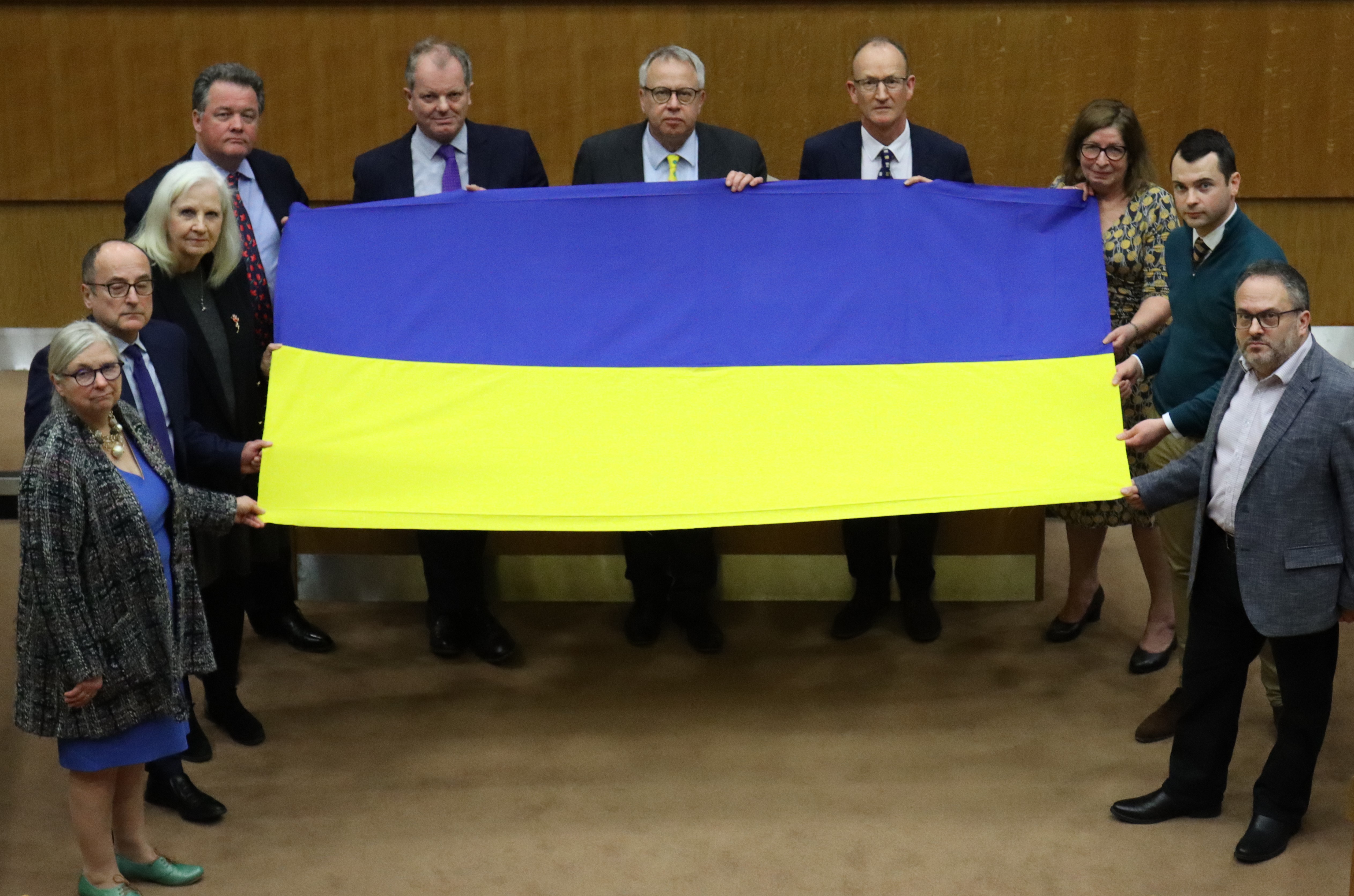 Herts Leaders with Ukraine flag