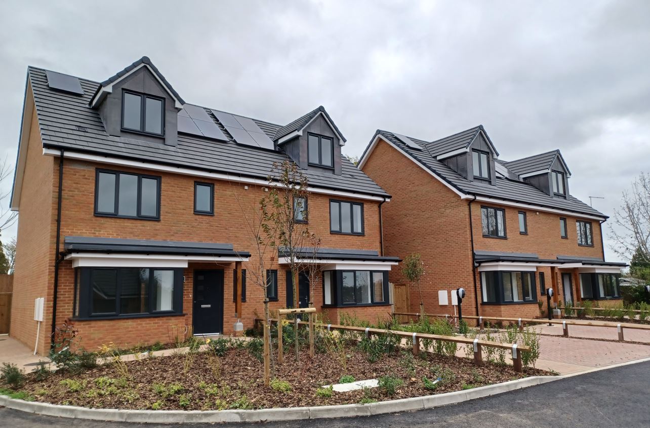 Four new Council homes at Viking Close, Harpenden, a former garage site