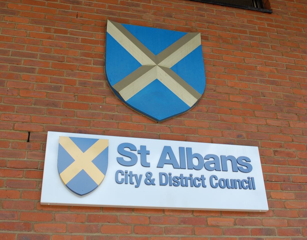 St Albans City and District Council sign