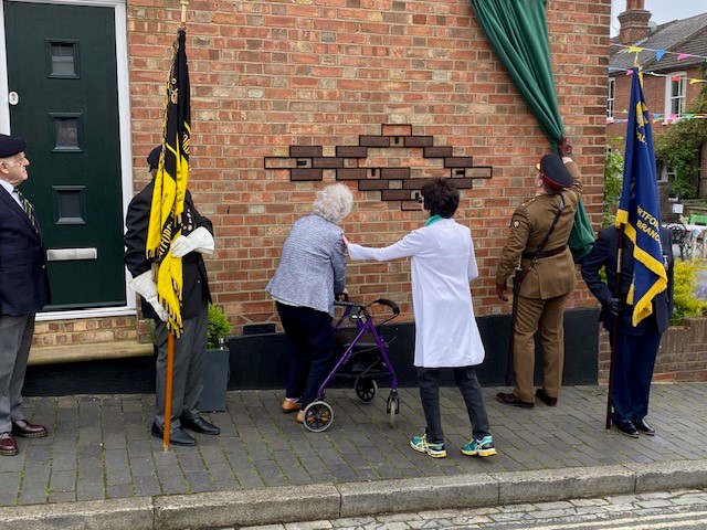 The Kings Road war memorial being unveiled