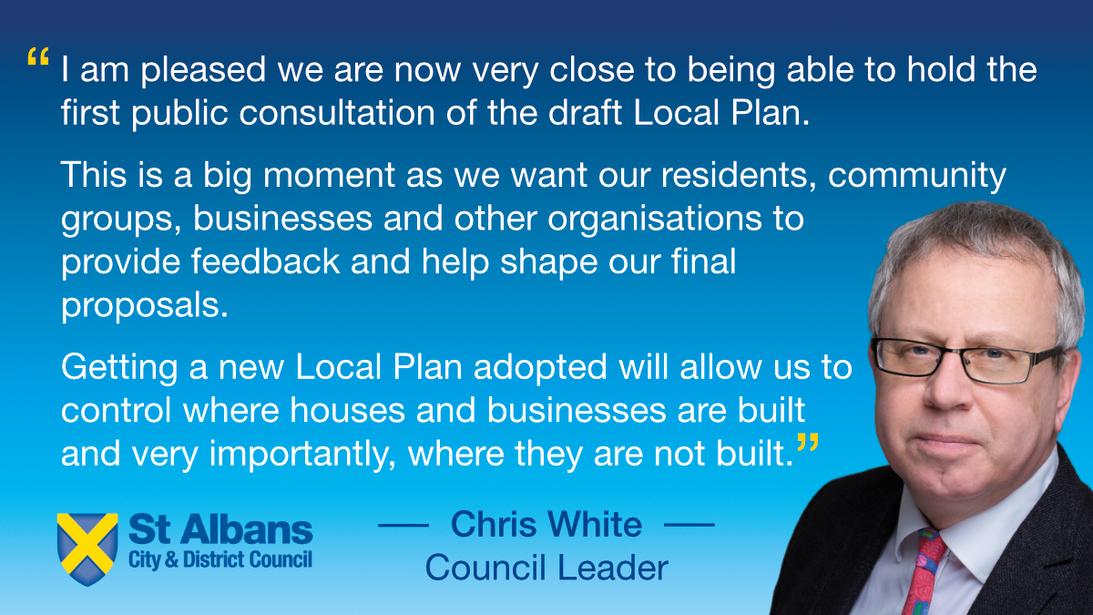 Quote from Cllr Chris White on the Local Plan