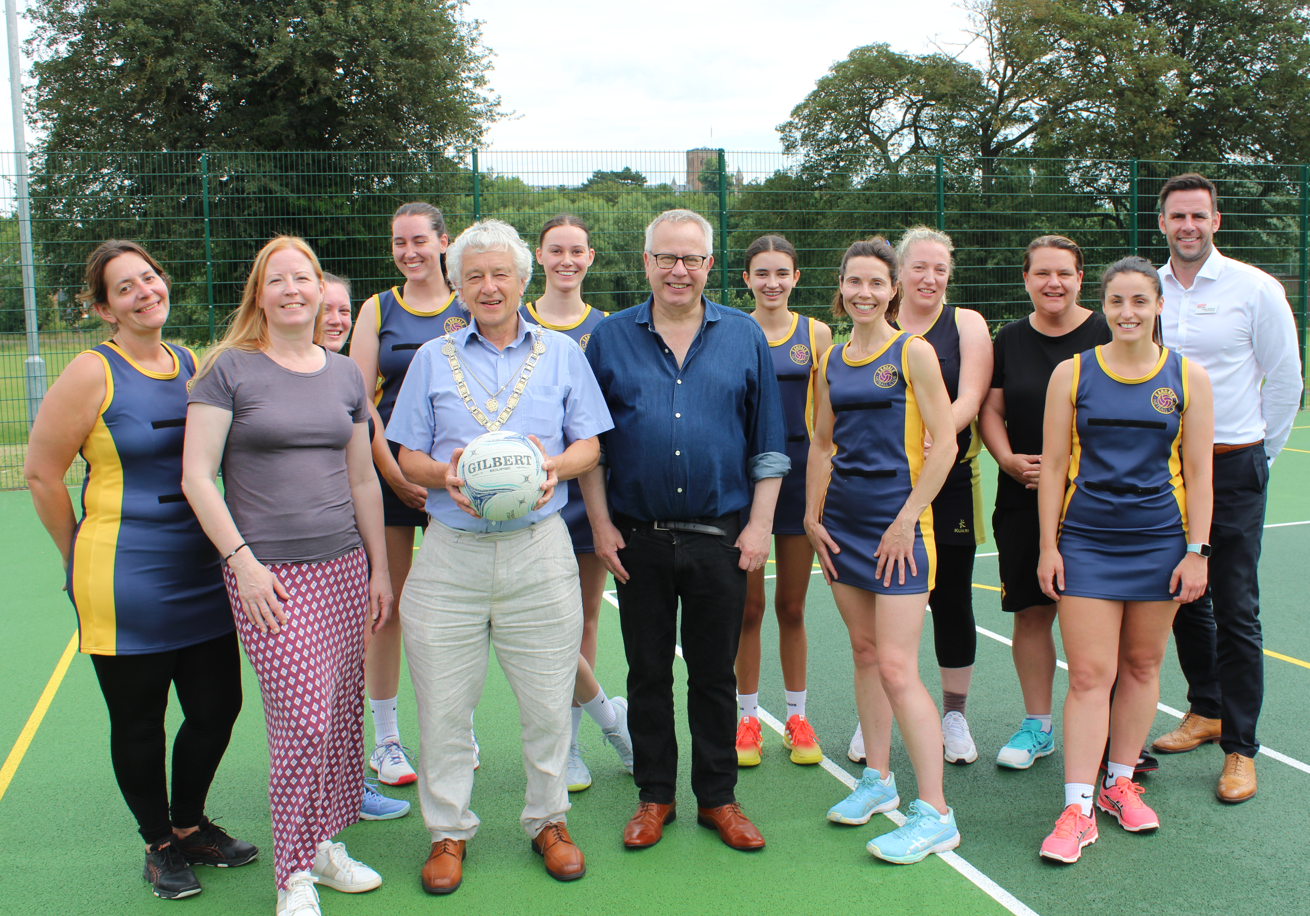 The official opening of the tennis and netball courts at Verulamium Park