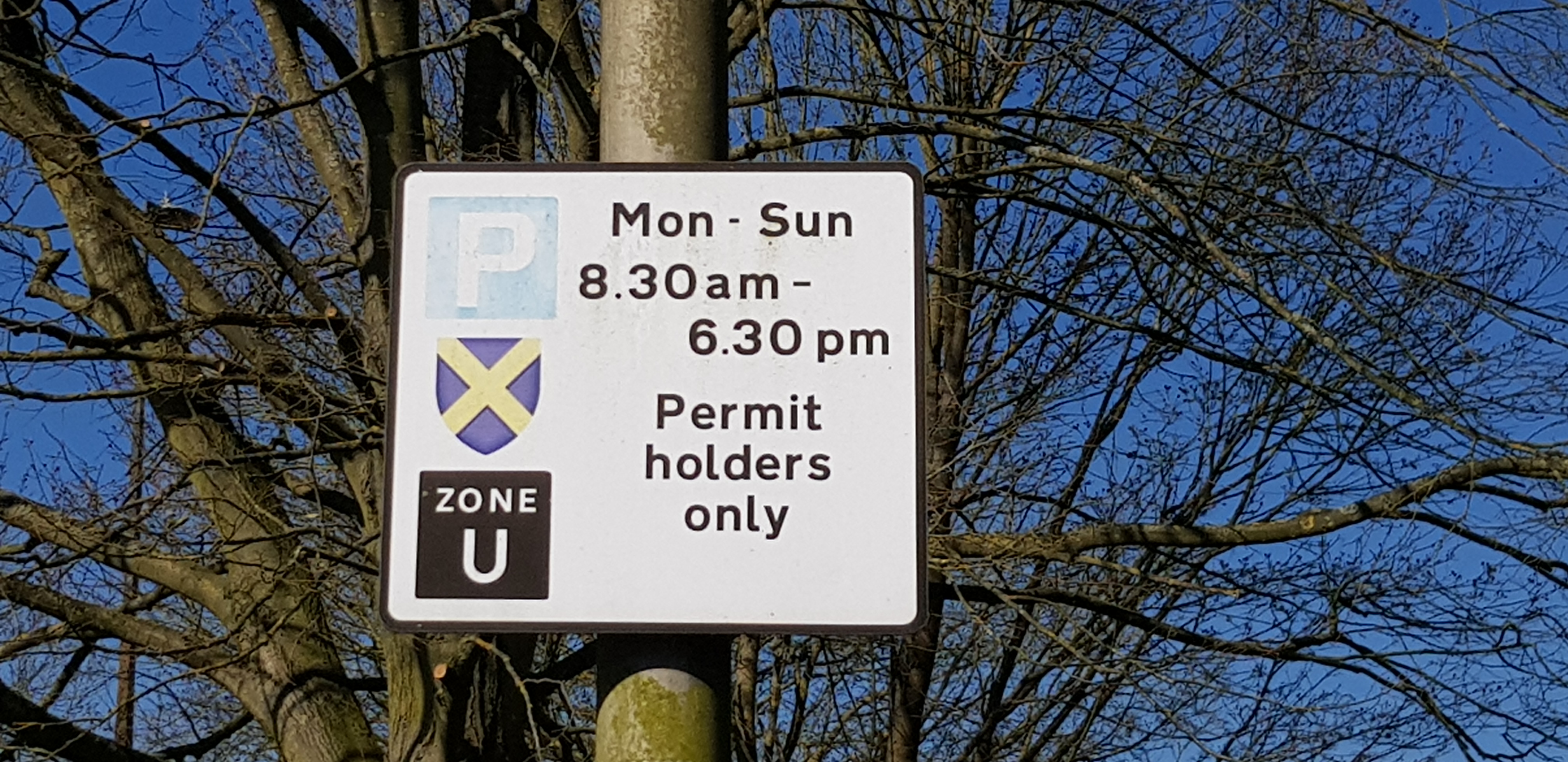 Car parking sign