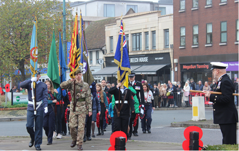 Remembrance Sunday parade in St Albans, 2022