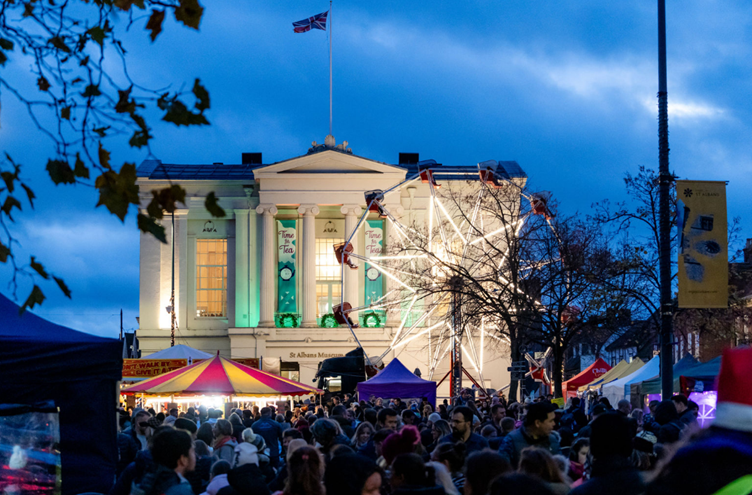 The Christmas Cracker 2023 event in St Albans City Centre