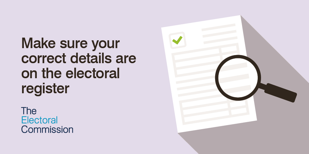 Make sure your correct details are on the electoral register