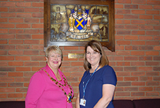 The Mayor pictured with Sharn Tomlinson, Chief Executive Officer from Mind in Mid Herts