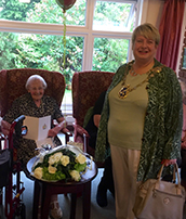 The Mayor, Cllr Rosemary Farmer, pictured with Marie Hall.