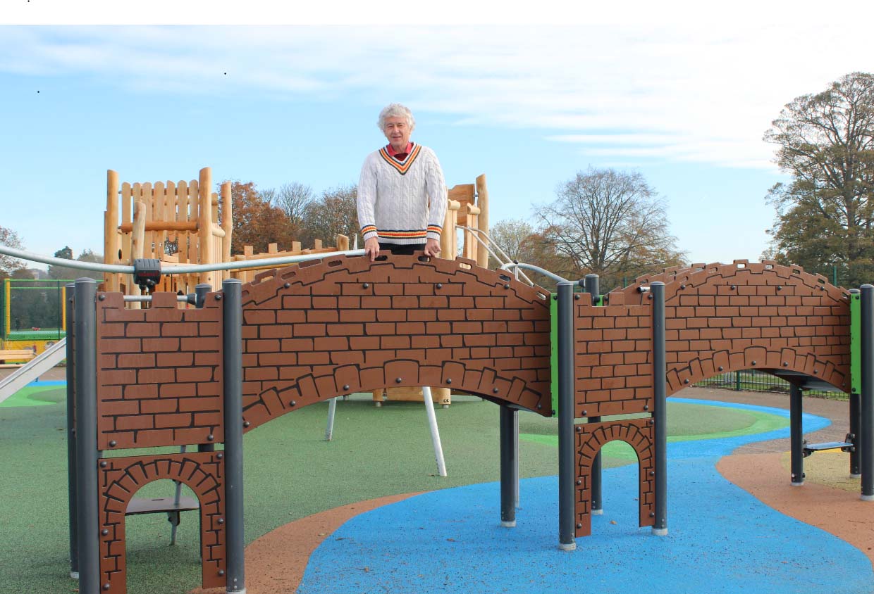 Councillor Anthony Rowlands at the playground