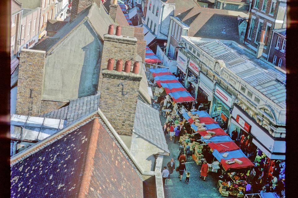 St Albans Market Day from Clock Tower