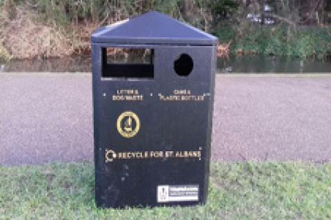 Recycling bins trialled in Verulamium Park