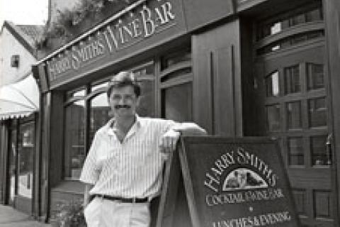 Cllr Salih Gaygusuz in the days when he was owner and manager of Harry Smith’s Bar