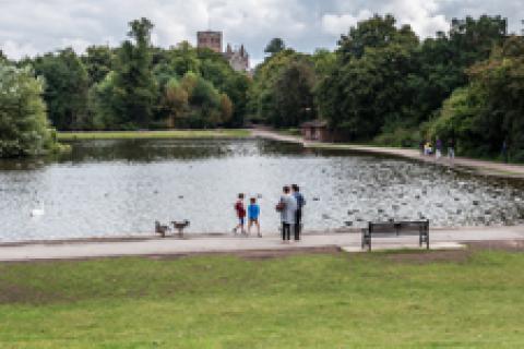 Picture shows Lake Verulamium