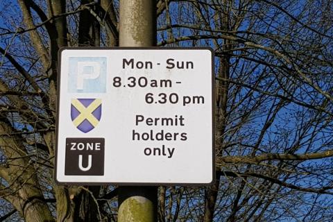 Car parking sign