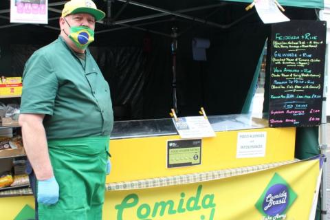 Trader Paul Fulton at his Charter Market stall