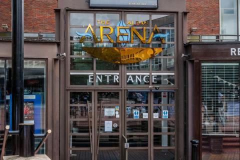 Alban Arena front entrance