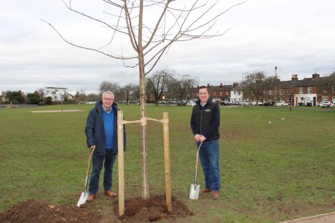 Cllr White launching the tree planting season