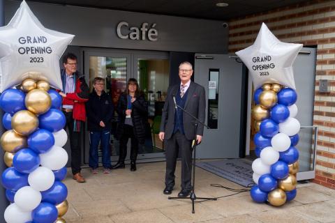 The official opening of the Cottonmill Community and Cycling Centre