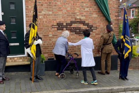 The Kings Road war memorial being unveiled