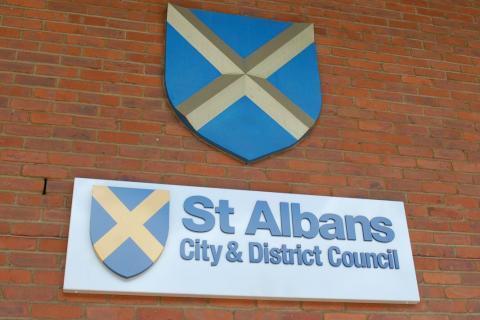 St Albans City and District Council sign