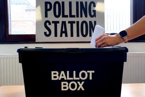 Photo of a ballot box