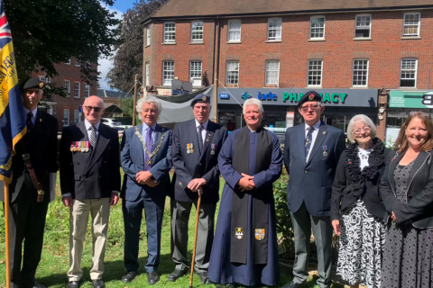 The Mayor (3rd from left) at the Burma Star Association Memorial dedication