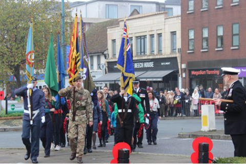 Remembrance Sunday parade in St Albans, 2022